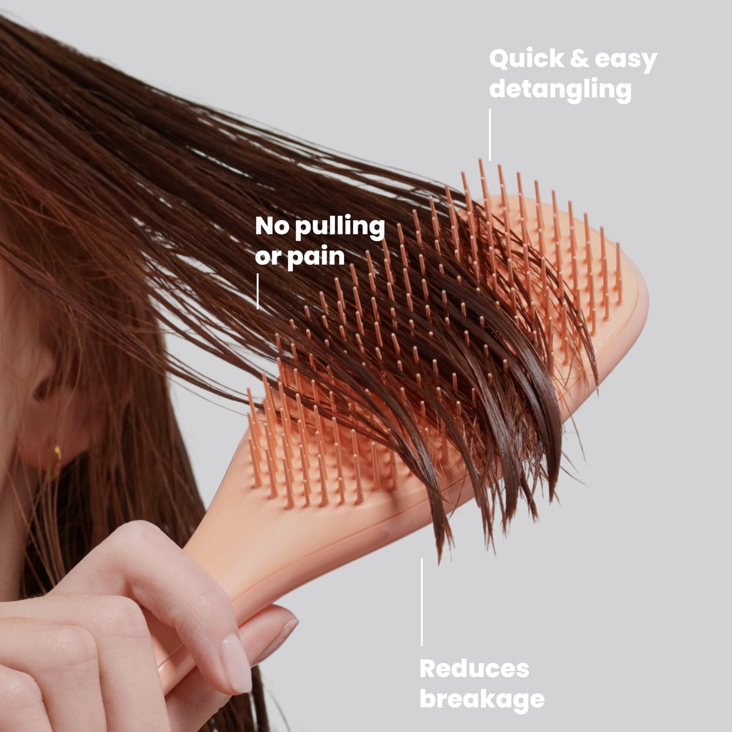 Tangle Teezer Ultimate Detangler Brush for Wet & Dry Hair, Eliminates Knots & Reduces Breakage for Straight to Wavy Hair Types, Amazon Exclusive Apricot