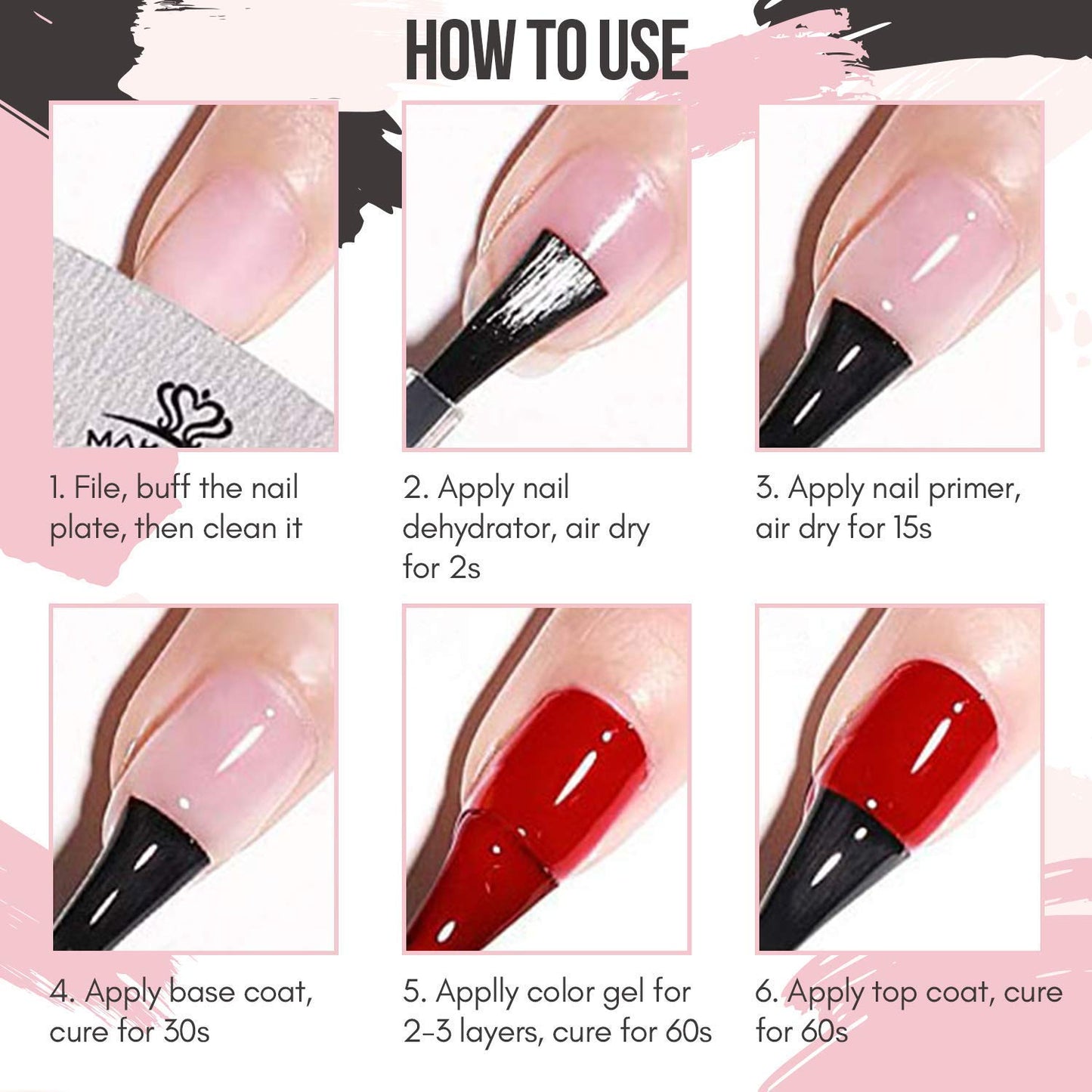 Makartt Nail Primer Natural Nail Dehydrator Primer for Acrylic Nails Gel Polish Bundle Peel Off Base Coat, 15ml UV Gel Base Coat Nail Polish Peelable Base Gel