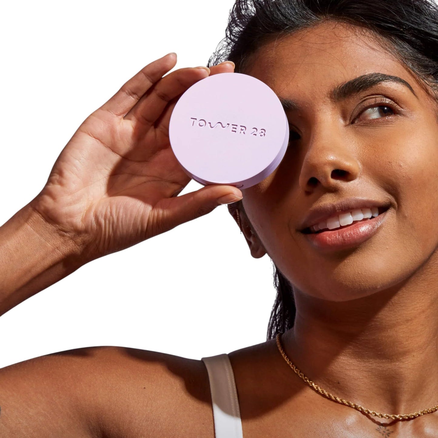 Tower28 GetSet Pressed Setting Powder - Talc-Free Face Powder for Sensitive Skin with Kaolin Clay + Squalane - Blurs Skin + Brightens Sets Face Makeup - Transfer/Sweat-Proof
