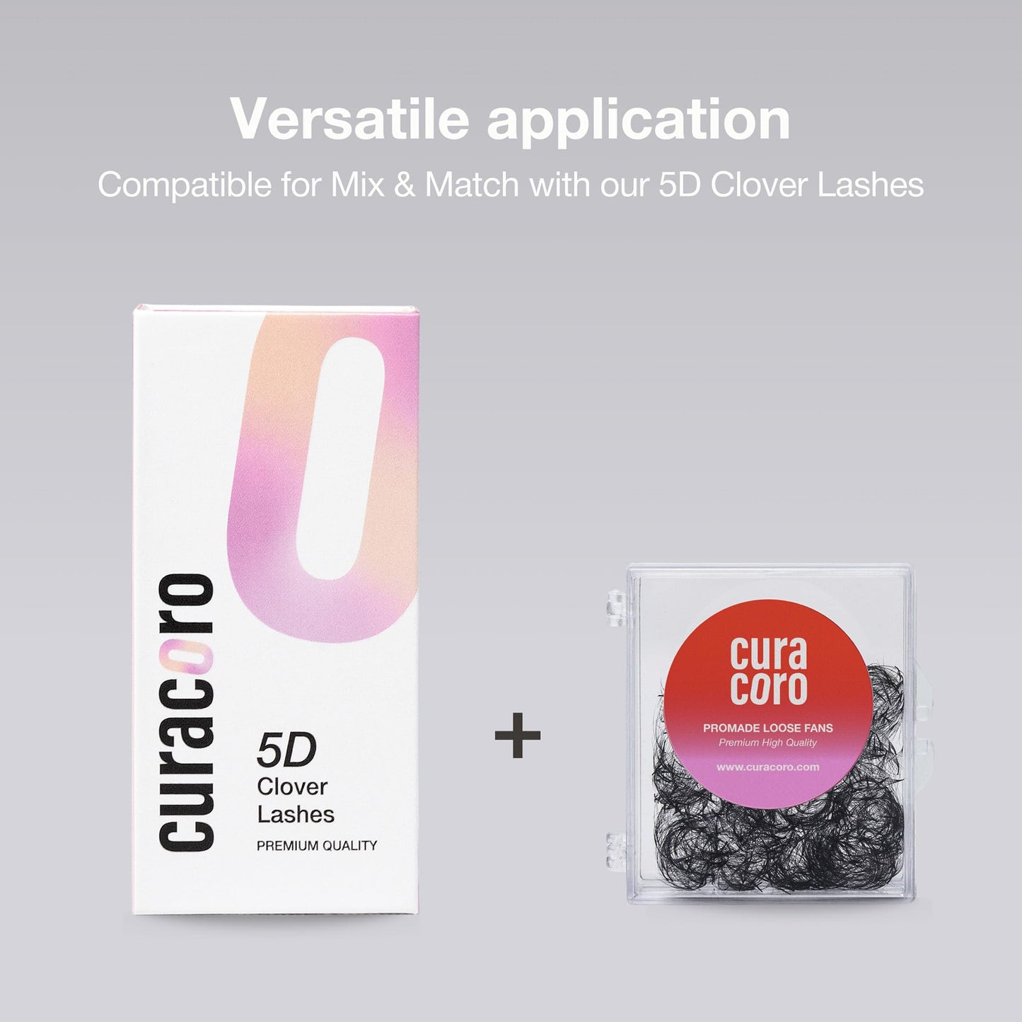 Curacoro 5D W-Shaped Clover Lash Extensions 0.07 D Curl 10mm