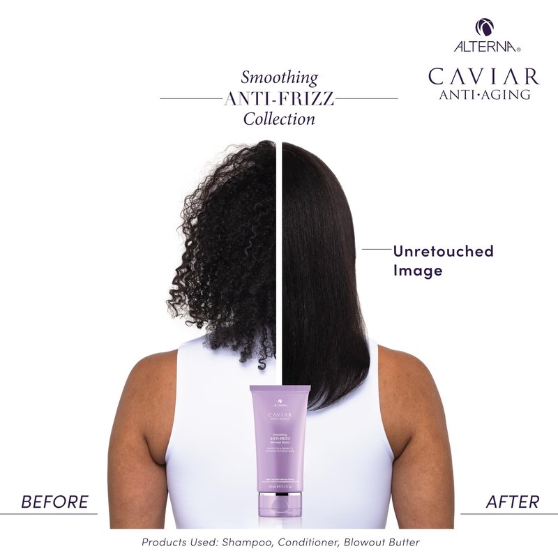Alterna Caviar Anti-Aging Smoothing Anti-Frizz Blowout Butter, | Protects Hair from Heat Styling and Humidity | Sulfate Free , 5.07 Fl Oz (Pack of 1)