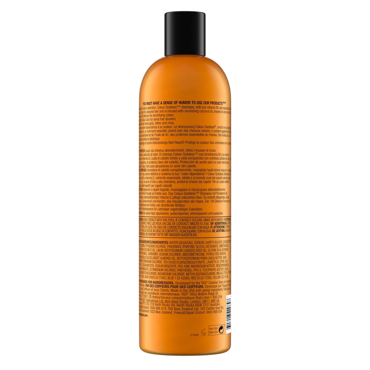 TIGI Bed Head Urban Antidotes Colour Goddess Shampoo and Conditioner Set for Dyed Hair, Color Protectant Hair Care Duo, 25.35 fl oz.(Pack of 4)