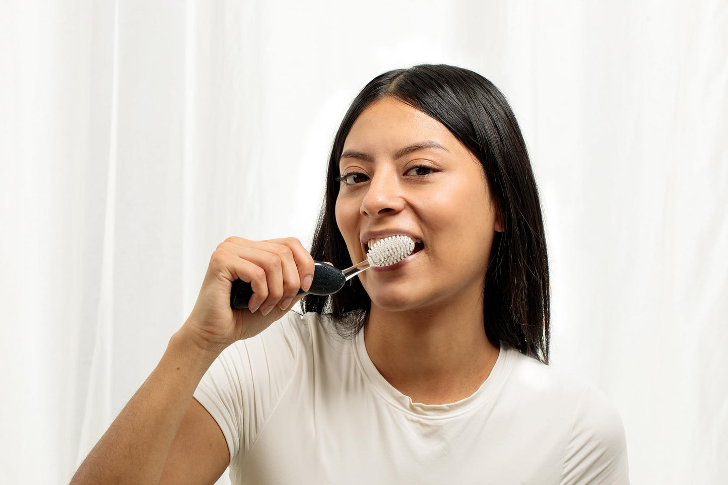 RADIUS Toothbrush Big Brush with Replaceable Brush Head BPA Free ADA Accepted - Right Hand - Pastel Mint Brush with Pastel Mint Case