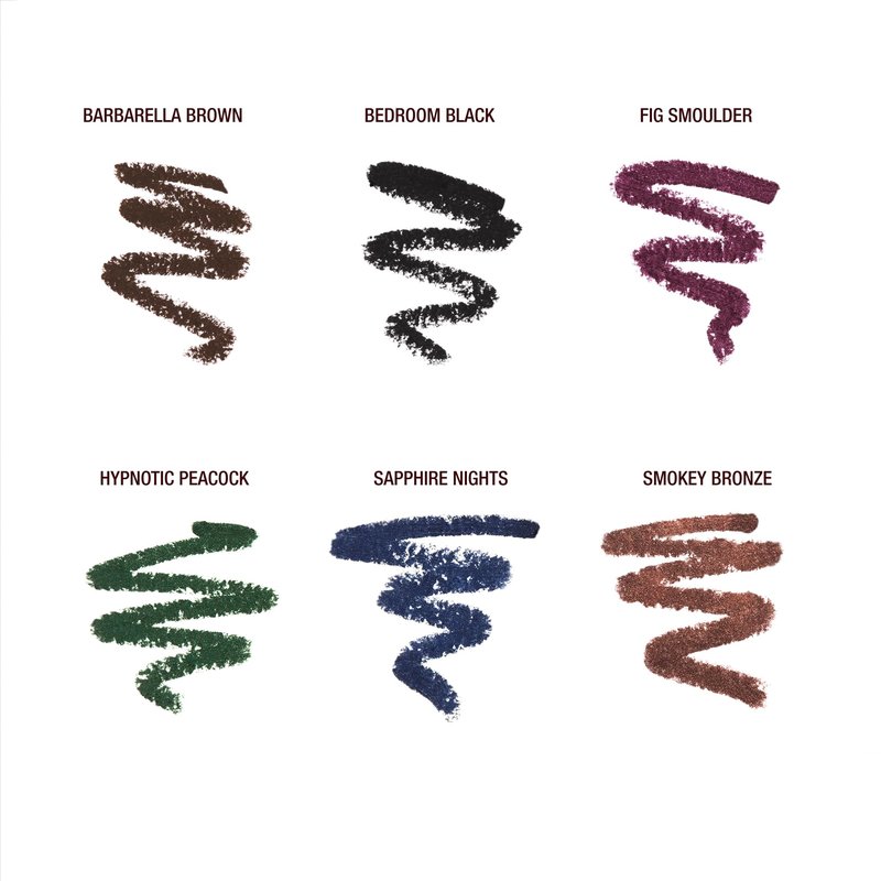 Charlotte Tilbury Rock 'N' Kohl Eyeliner Pencil - Waterproof Eyeliner with a Precision Smudger Tip - Infused with an Enhanced Kajal Formula for Sultry, Smokey Eyes - Bedroom Black