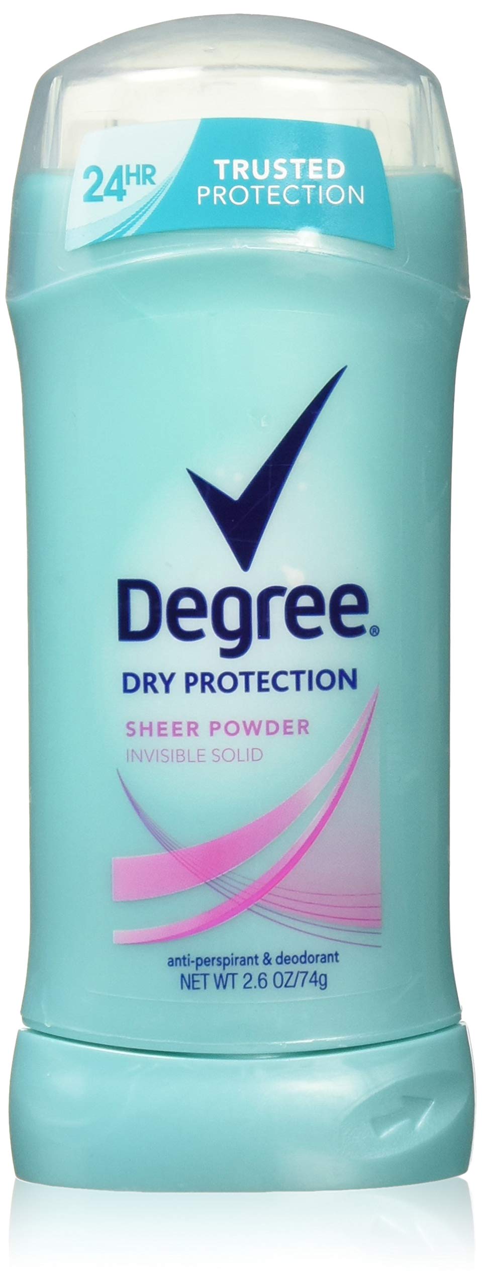 Degree Sheer Powder Antiperspirant Deodorant Stick, 2.6 oz (Pack of 4)