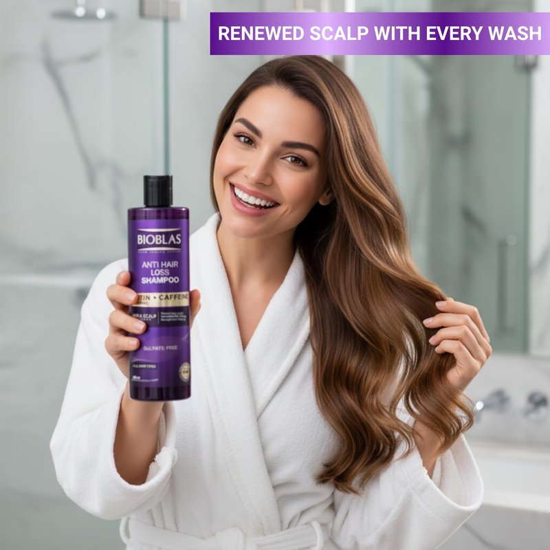 Sulfate-Free Shampoo Containing Biotin, Caffeine, Arginine, Clinically Tested, Effective Against Hair Loss, Intensive Hair Care Shampoo for All Hair Types, Men and Women