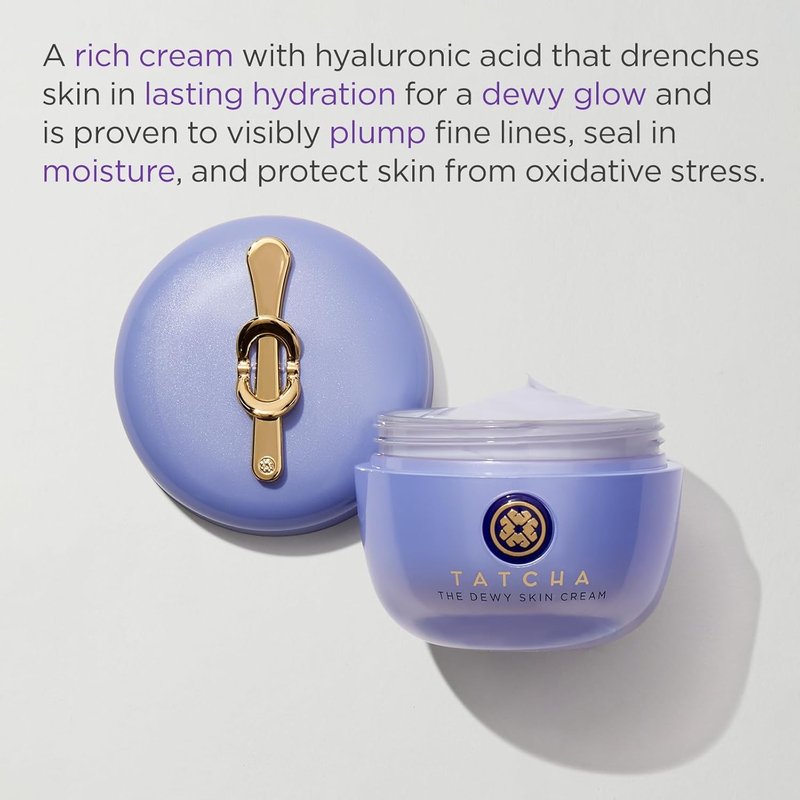 TATCHA Dewy Skin Cream - Hydrating Face Cream for Dry & Combination Skin | Rich Moisturizer for Plump Skin