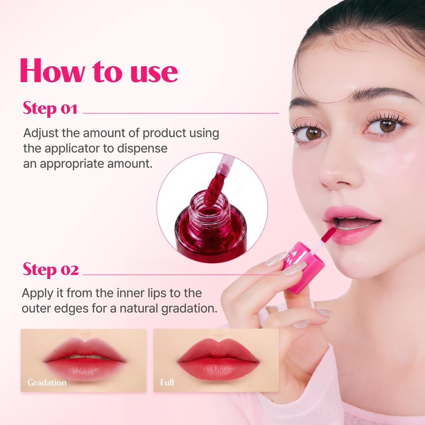 ETUDE Dear Darling Water Tint – Grape Ade | Korean Lip Stain & Lip Tint for Hydrated Pink Lips, Smudge-Proof Long-Lasting Lip & Cheek Makeup | K-Beauty Gift, Stocking Stuffers