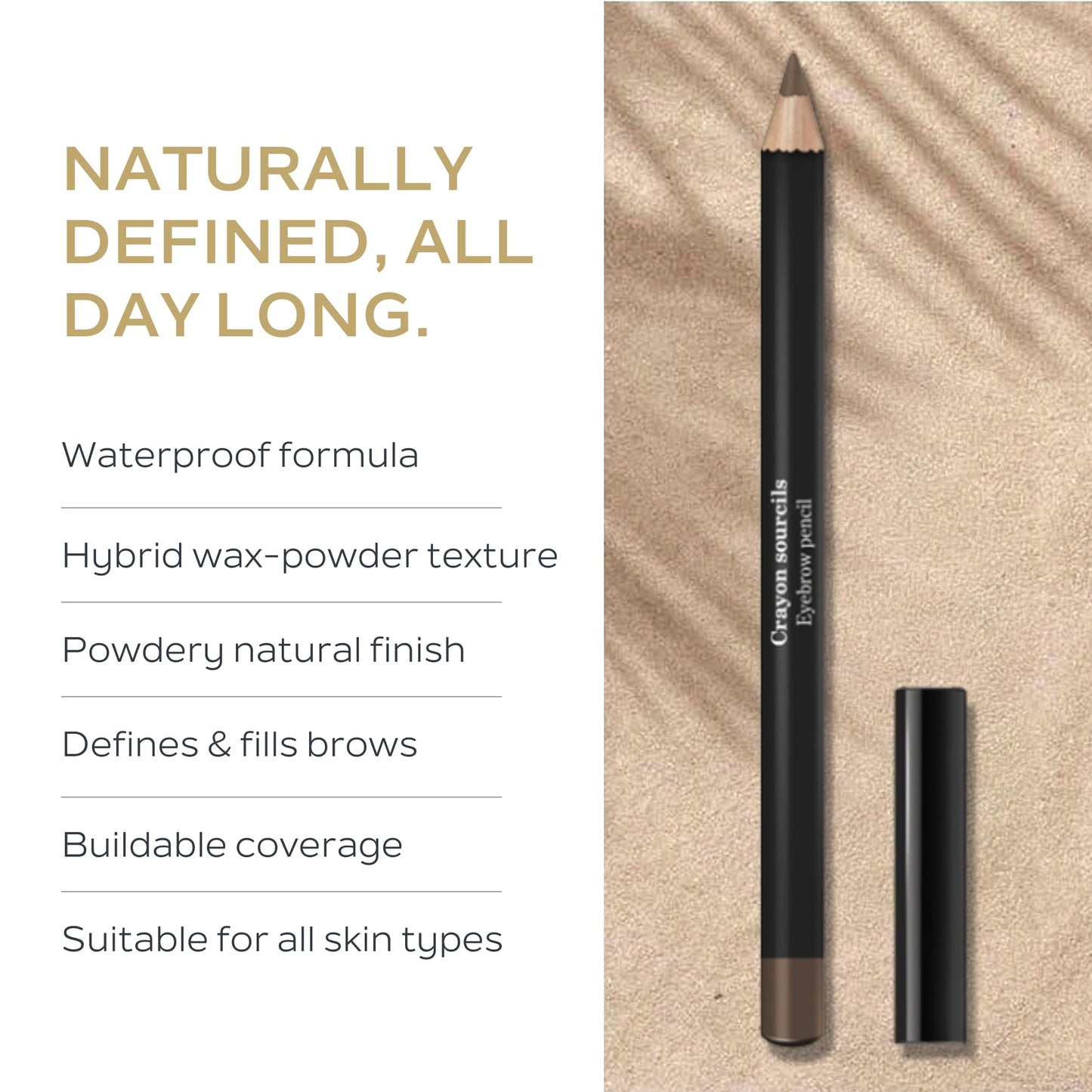 Sothys | Eyebrow Pencil (20 Brun) | Waterproof Brow Shaper & Filler for Women | Powdery Finish & Natural Look | Smooth Wax-Powder Texture