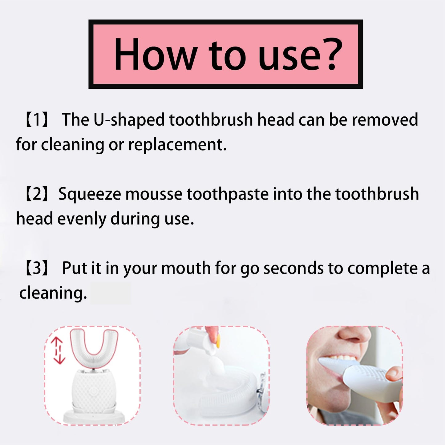 RONGCHUANG Ultrasonic Toothbrush for Adults Automatic Toothbrush with Soft Bristles 30s Timer Rechargeable Portable Design with Wireless Charging Waterproof Washable for Travel Home Use (White)