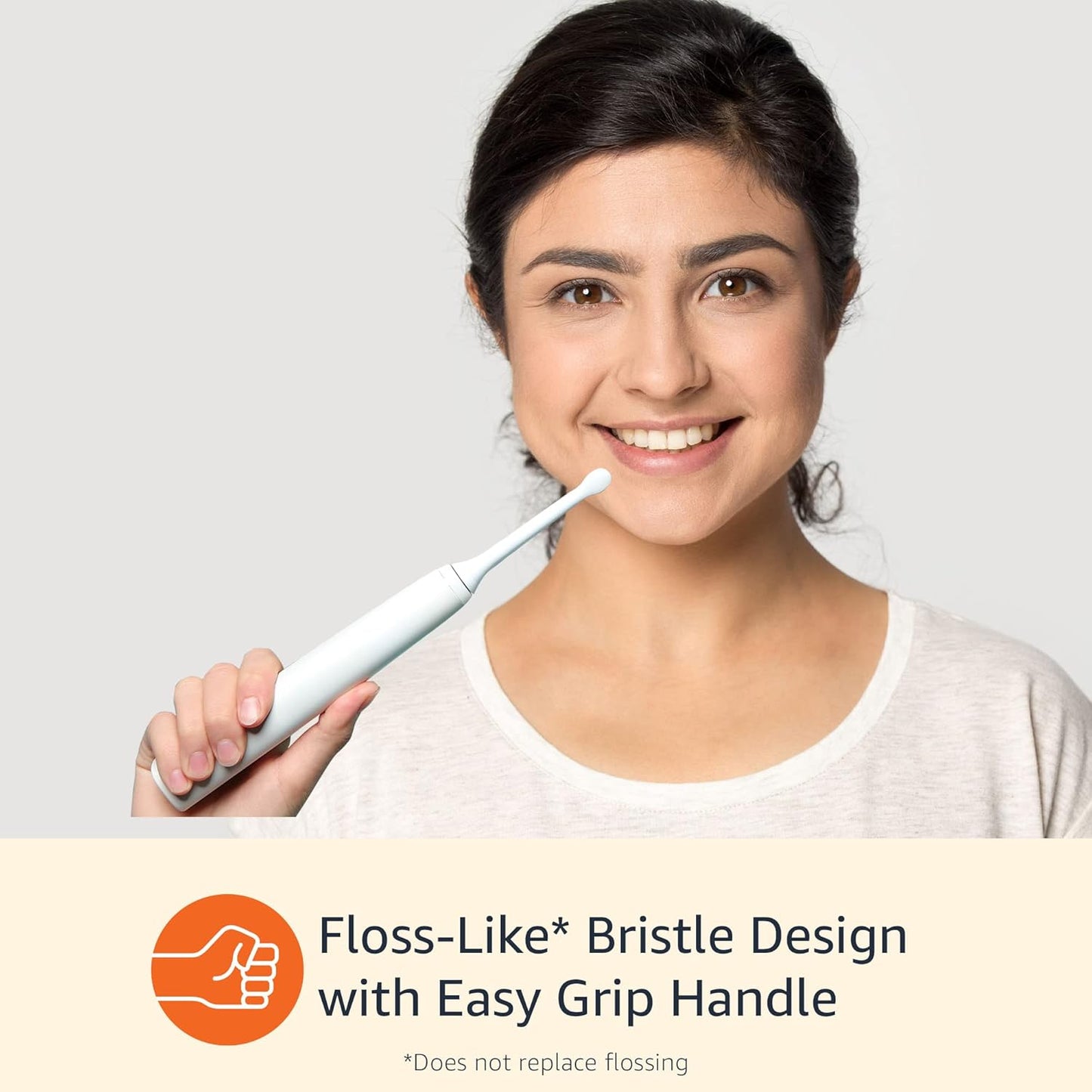Braun Electric Toothbrush Replacement Brush Heads - Floss-Like Bristles for Plaque Removal | 3 Count, White