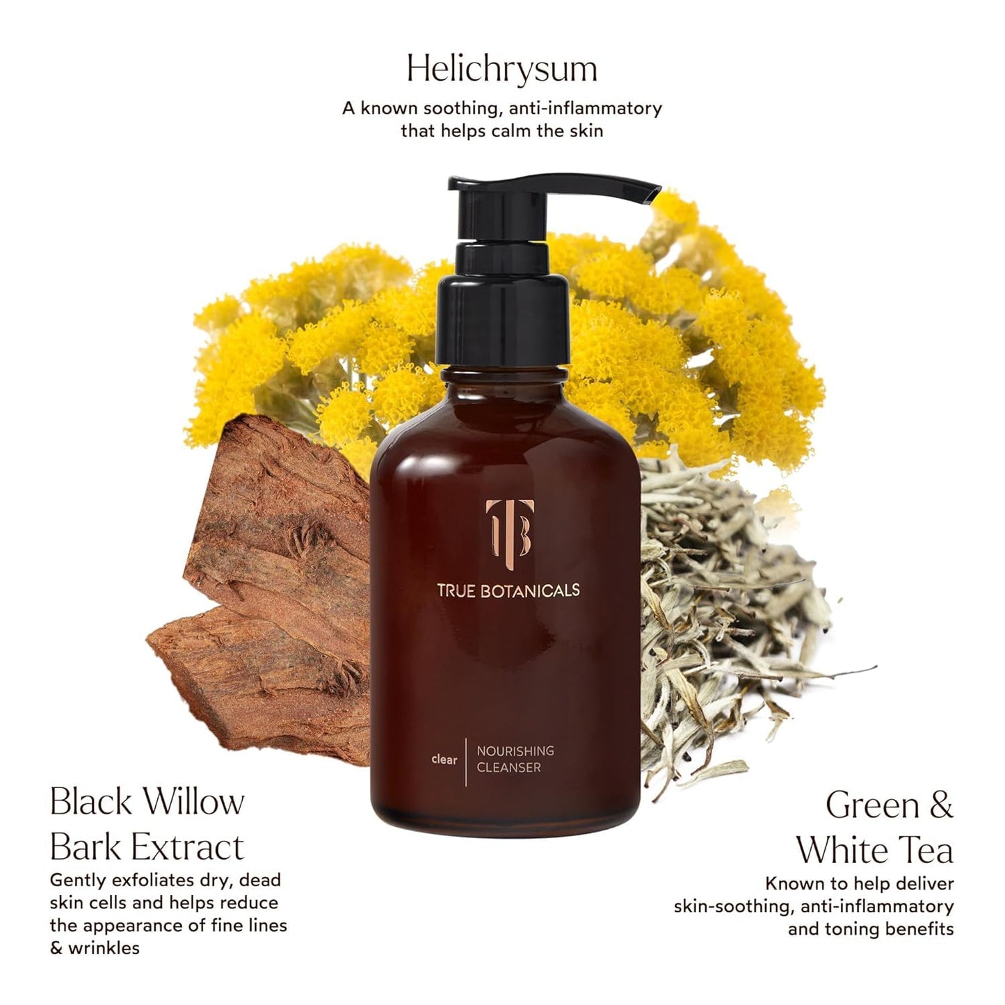 True Botanicals Clear Nourishing Cleanser - Gently Moisturizes Dry Skin | Ideal for Oily & Sensitive Skin | 4 fl oz | 118 ml