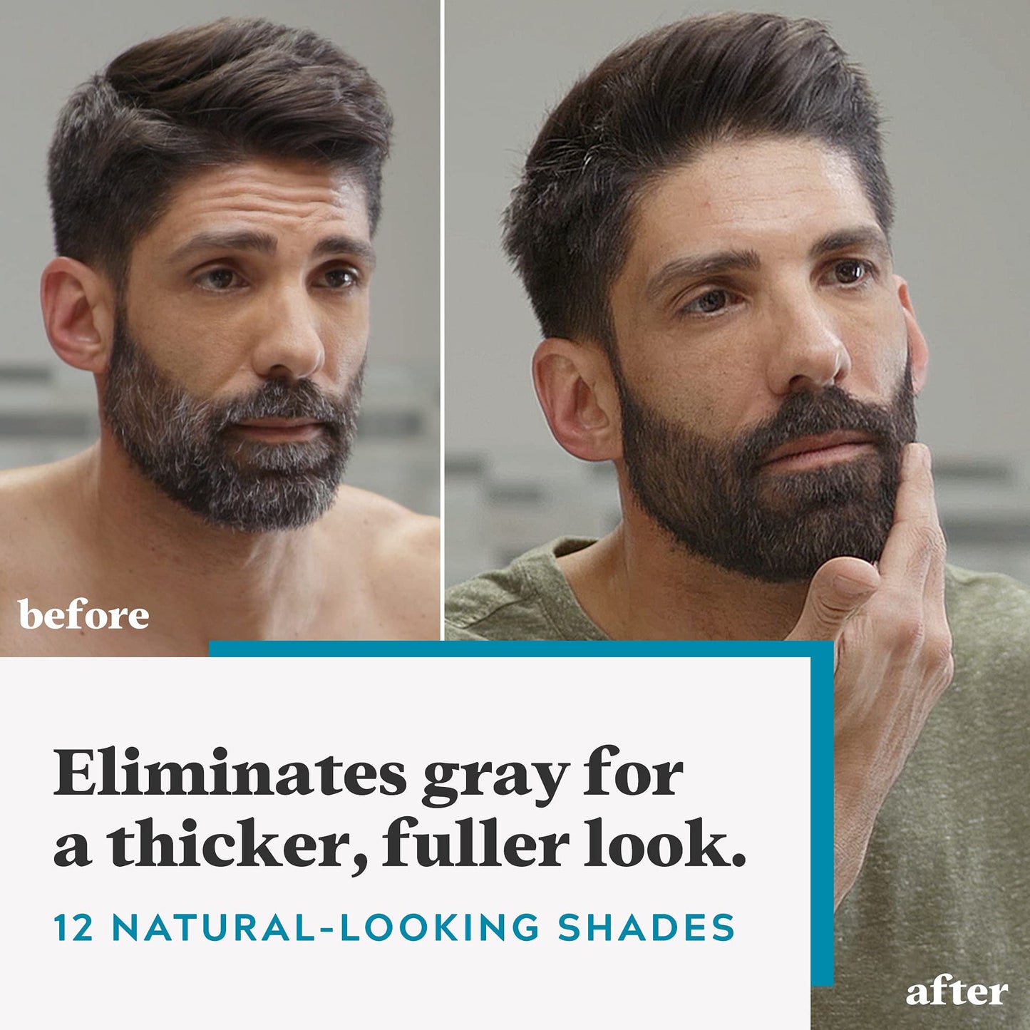 Just For Men Mustache & Beard, Beard Dye for Men with Brush Included, With Keratin Biotin Aloe and Coconut Oil for Healthy Facial Hair - Light Brown, M-25, Pack of 3
