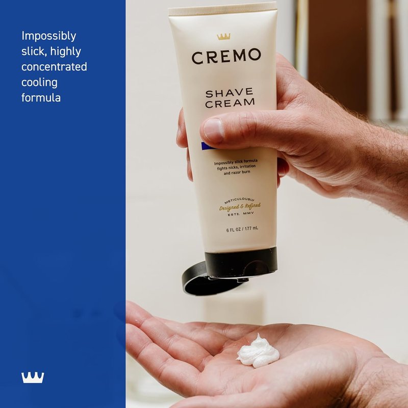 Cremo Cooling Shave Cream - Soothing Formula for Smooth Shaving | 6 Fl Oz