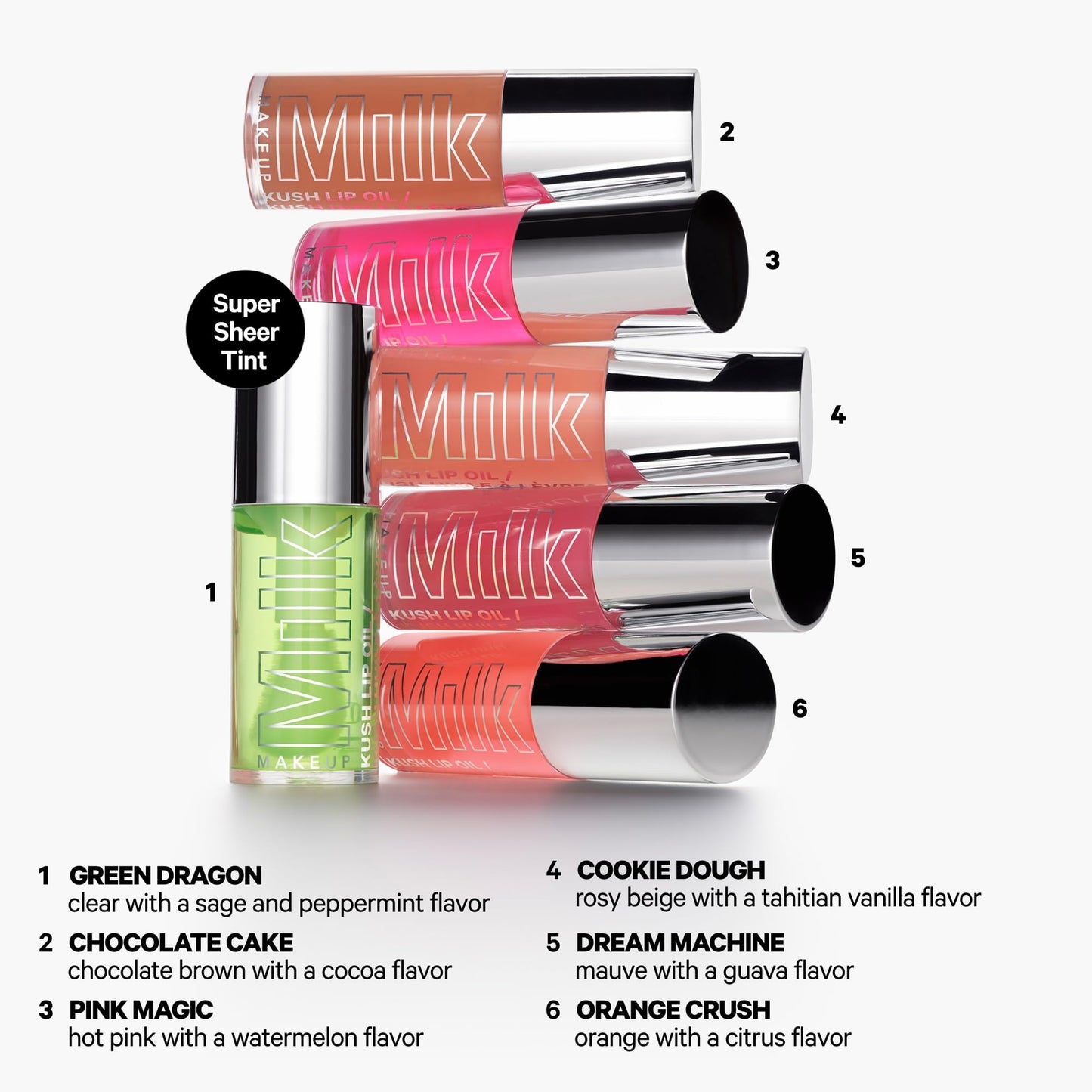 Milk Makeup KUSH Sheer Hydrating Lip Oil – Sheer-Tinted, Long-Lasting, Non-Sticky Gloss for High Shine + Smoother-Looking Lips – Vegan – Dream Machine (Mauve, Guava Flavor), 0.18oz