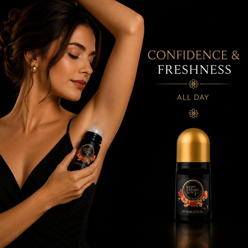 Maja España Roll-On Deodorant for Women 50 mL / 1.7 Fl Oz – Long Lasting Floral Fragrance, Elegant Daily Protection, Quick Dry Roll-On Desodorante Floral Mujer 3 Pack