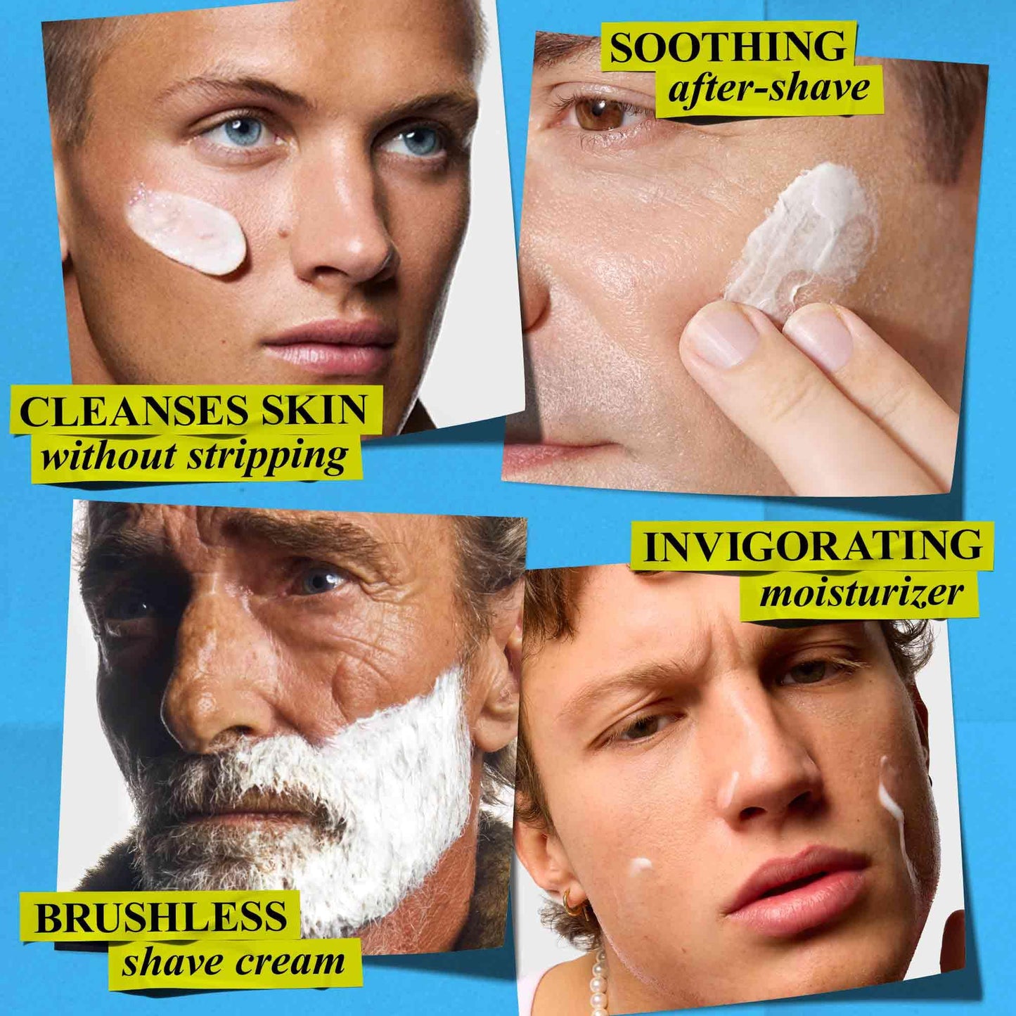 Kiehl's Men's Skincare Routine and Shaving Kit Gift Set, $92 Value, Includes Face Wash, Shaving Cream, After Shave, and Moisturizer, Grooming Gift Set formulated for all Skin Types