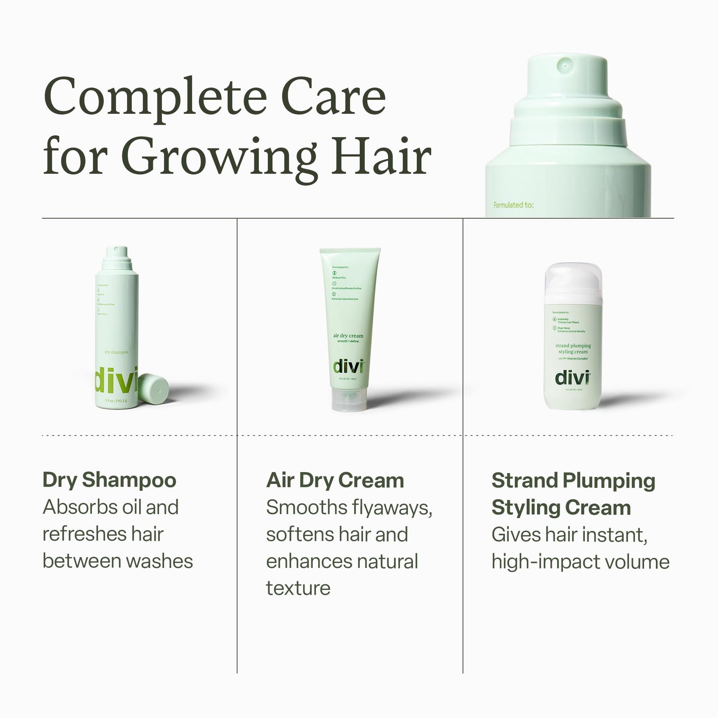 Divi Dry Shampoo Spray for Women - Formulated to Absorb Oil, Balance the Scalp and Extend Time Between Washes - Free of Benzene, Butane, Propane and Talc, 5.3oz (1 Pack)