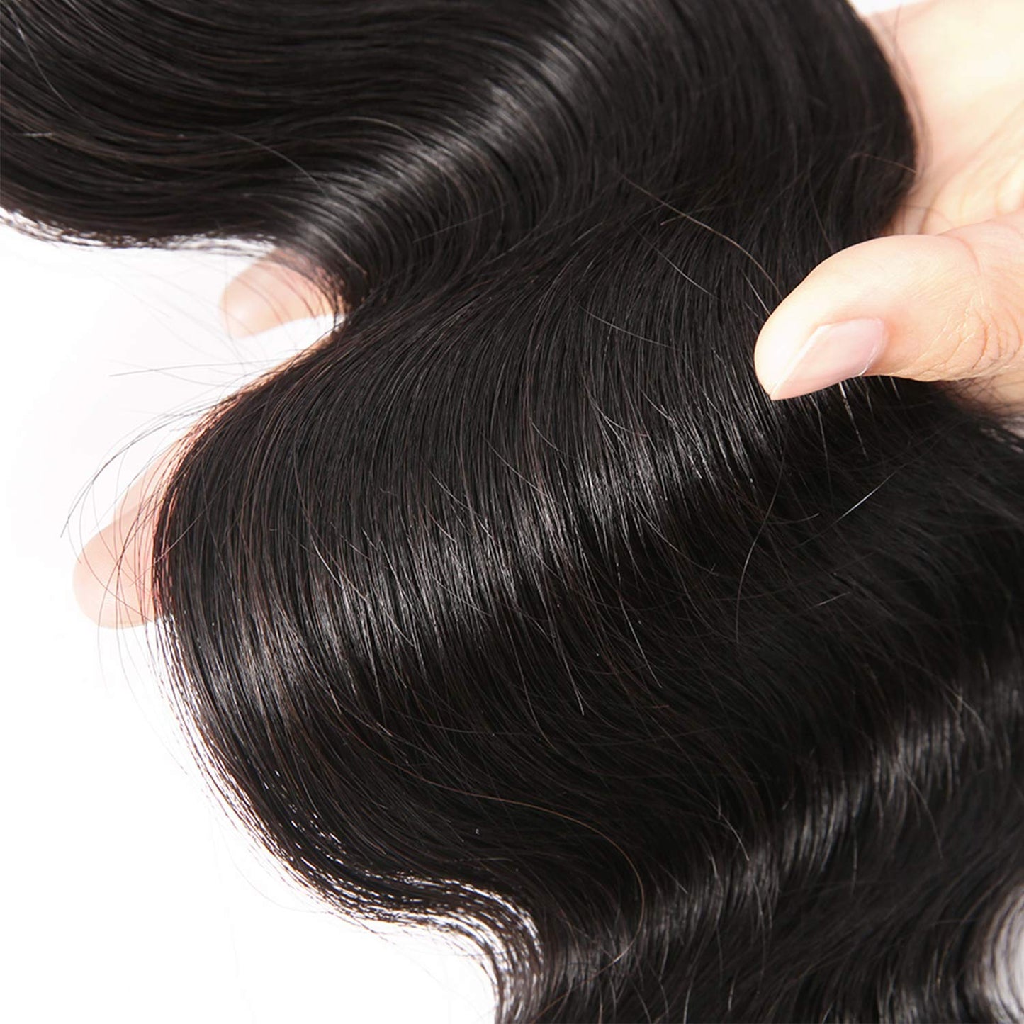 Body Wave Closure - 4x4 Brazilian Human Hair Lace Top | Natural Black, 18 Inch with Baby Hair