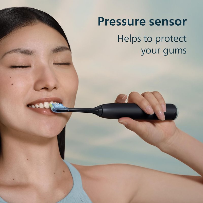 Philips Sonicare 6500 Series Electric Toothbrush - Sonic Technology, 9 Settings, Pressure Sensor | Black, HX7411/08
