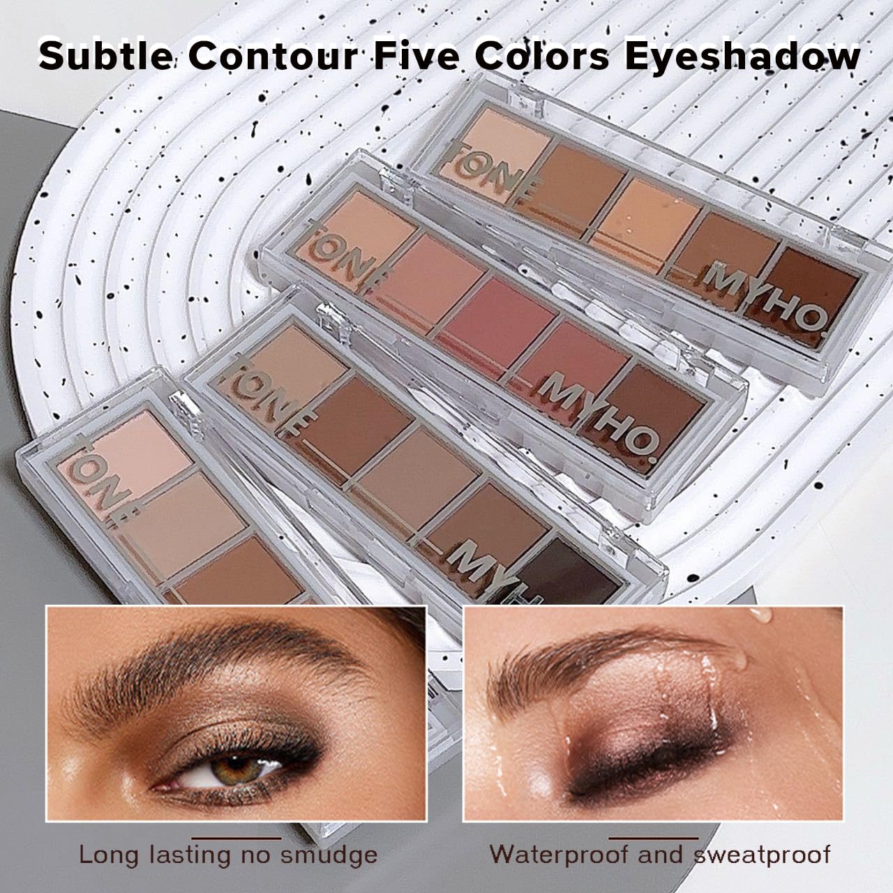 Neutral Naked Brown Eyeshadow Palette - 5 Colors Nude Brown Tones, Velvety Matte, Long-Lasting & Waterproof for Natural Everyday Looks (01#)