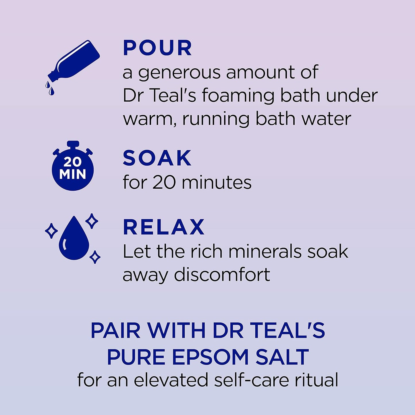 Dr Teal's Foaming Bath - Melatonin Sleep Soak with Pure Epsom Salt | 34 fl oz (Pack of 4)