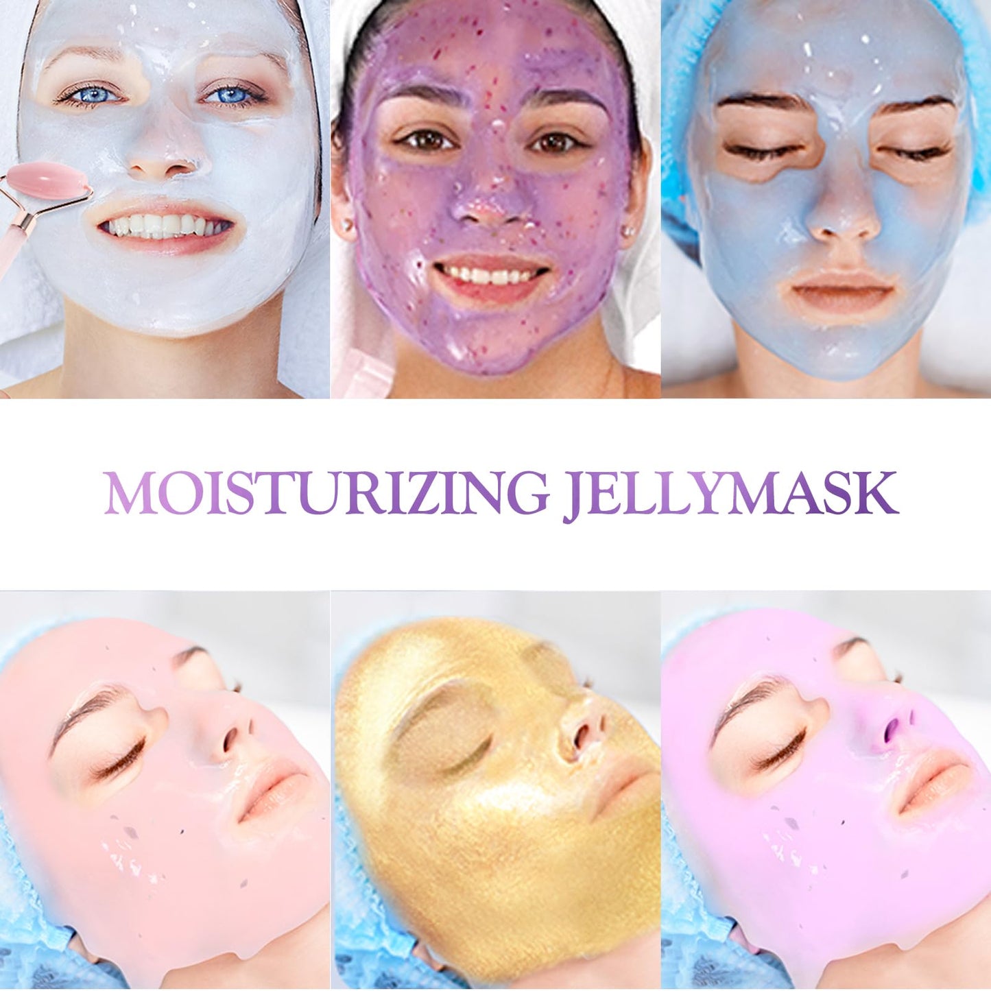 Fokiabin Jelly Mask For Facials Professional Esthemax Face Mask Kit Moisturizing Hydrating Wrinkles - 9 Flavors Hydrating & Brightening For Wrinkles 35 Fl Oz Gift Box