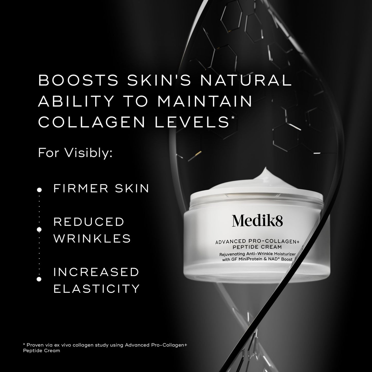 Medik8 Advanced Pro-Collagen+ Peptide Cream Anti-Wrinkle Moisturizer 1.6 oz