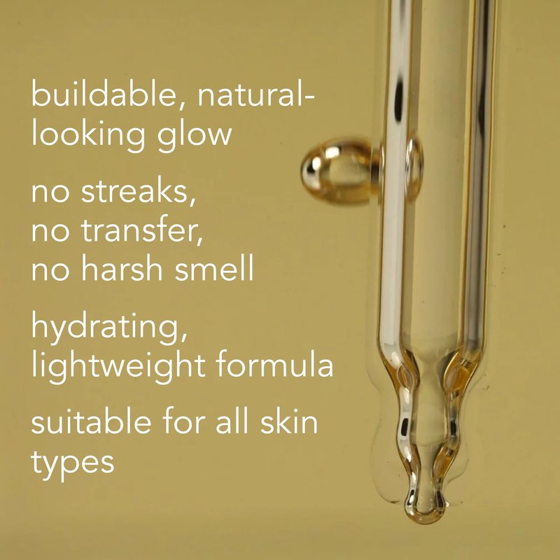 Hydra–Glow Self-Tanning Facial Drops — Buildable, Healthy, Natural Glow | Mix-In Face Drops for Radiant, Streak-Free Color | Hydrating, Breathable, Customizable Tan