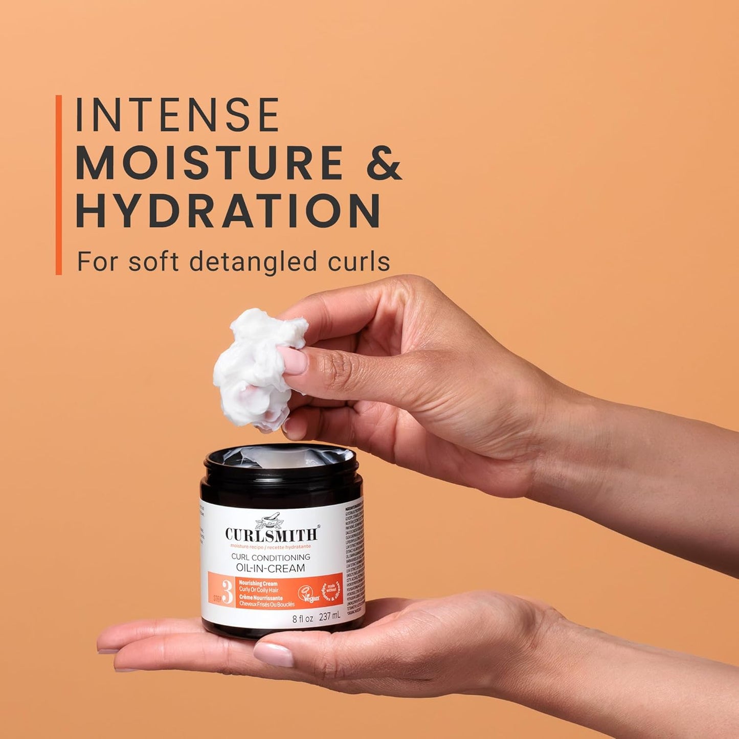 Curl Conditioning Oil-in-Cream - Deep Moisture Leave-In for Thick Curly Hair | Vegan & Cruelty-Free