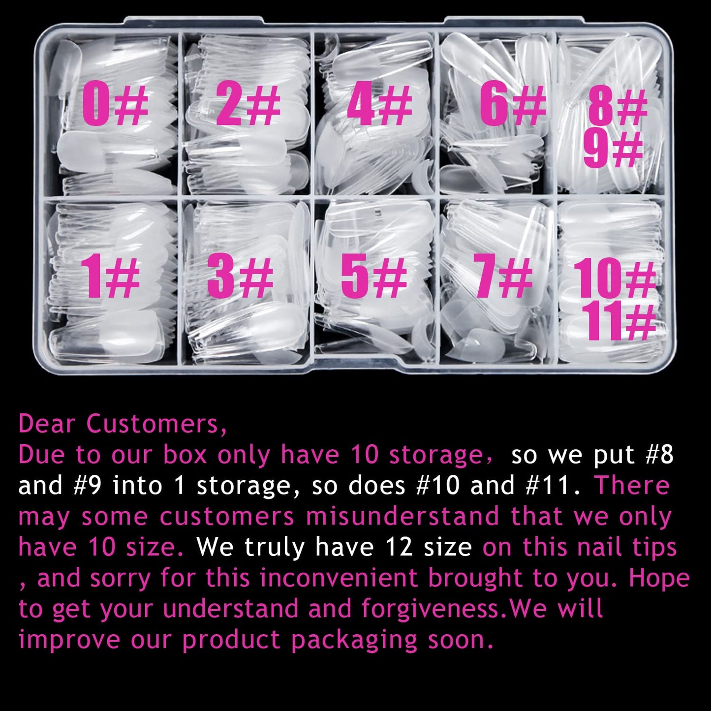 Medium Stiletto Soft Melous 600PCS Pre Buff Full Cover Half Matte Gel Nail Tips