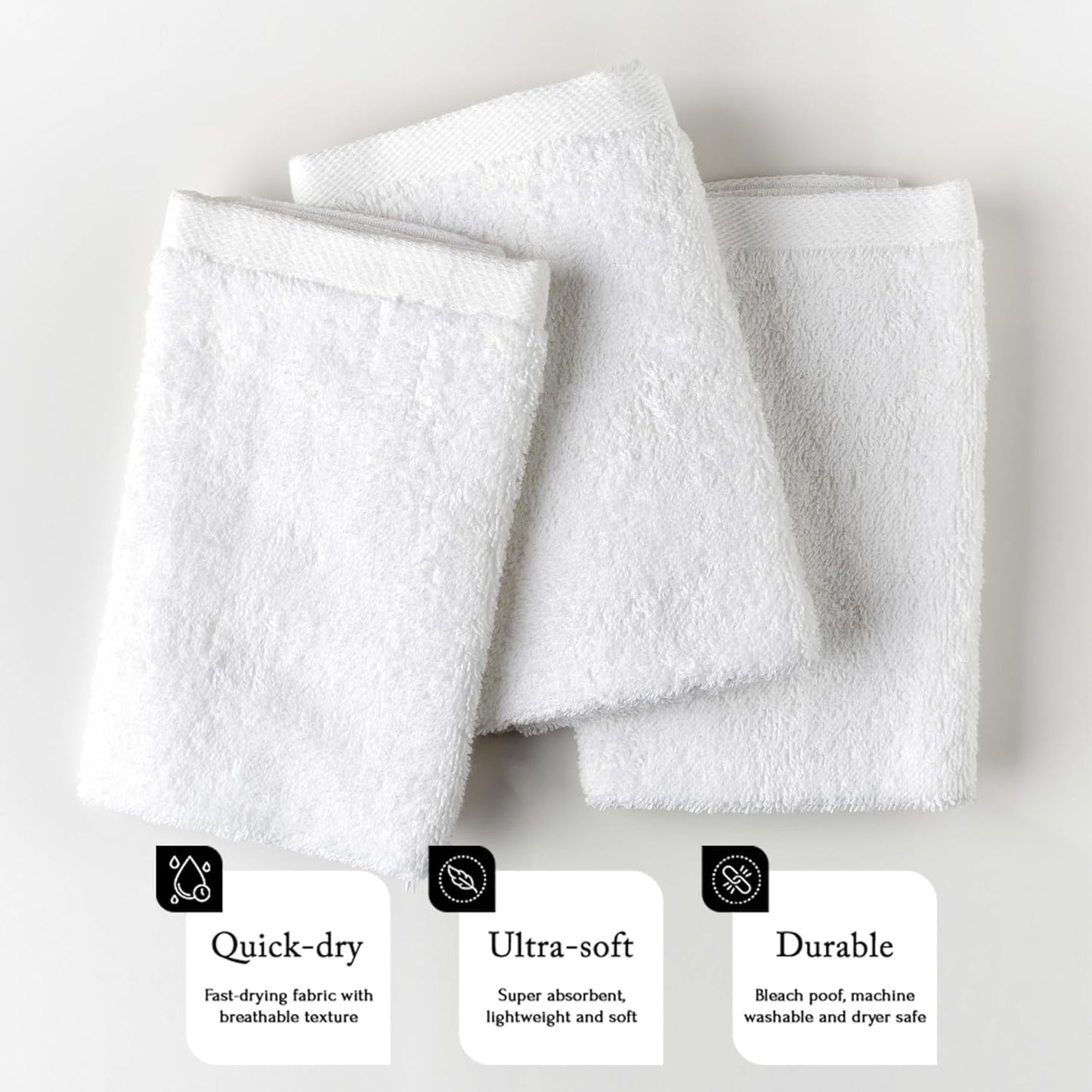 Salon Towels for Hair Stylist - Highly Absorbent Cotton | Pack of 24, 16" x 27" for Beauty & Spa Use