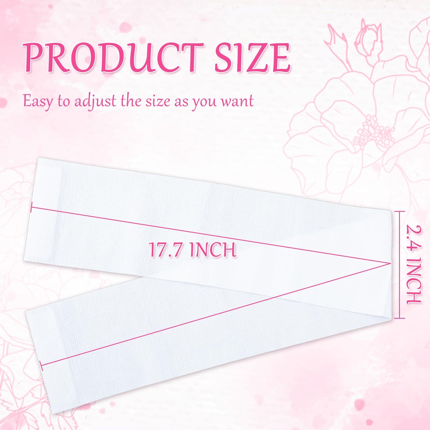 FYSUIMU 250 Pcs Disposable Spa Facial Headbands with Convenient Closure White Stretch Makeup Soft Skin Care Hairband for Women Salons