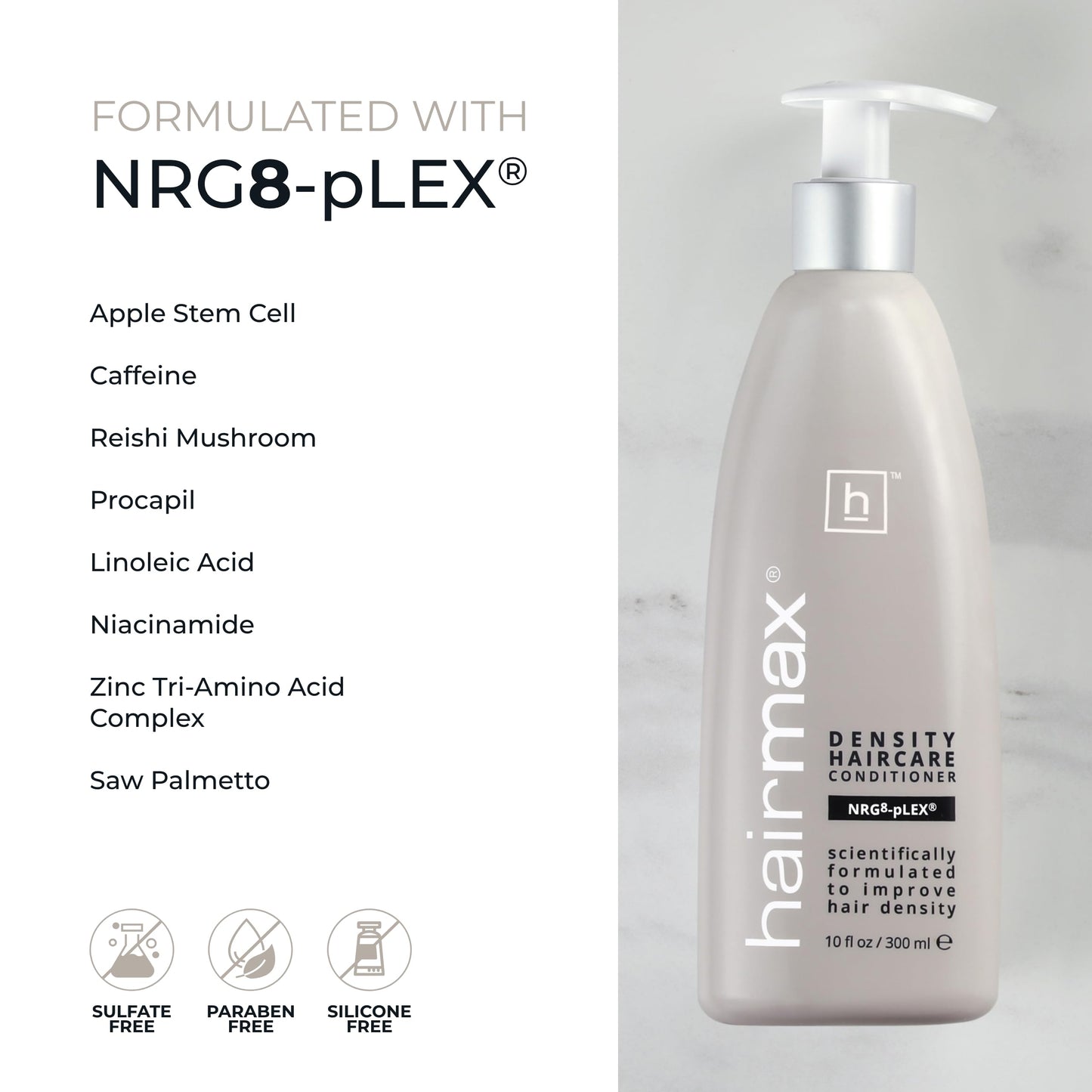 Hairmax Density Conditioner For Thinning Hair - Hydrates and Strengthens For Men & Women 10 fl oz