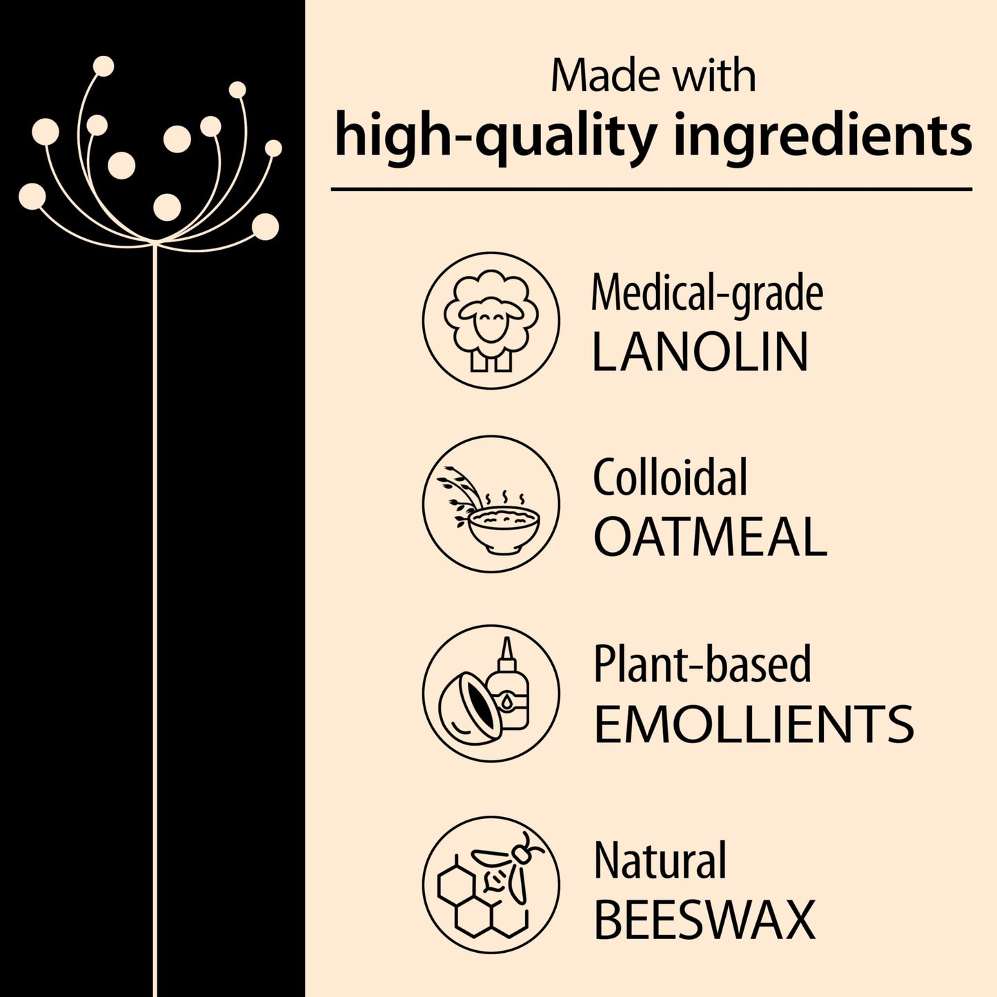 Dr. Brown's Lanolin+ Nipple Balm, Postpartum and Breastfeeding Essential, Soothe and Protect Dry, Chapped Nipples, 7 g/.25 oz