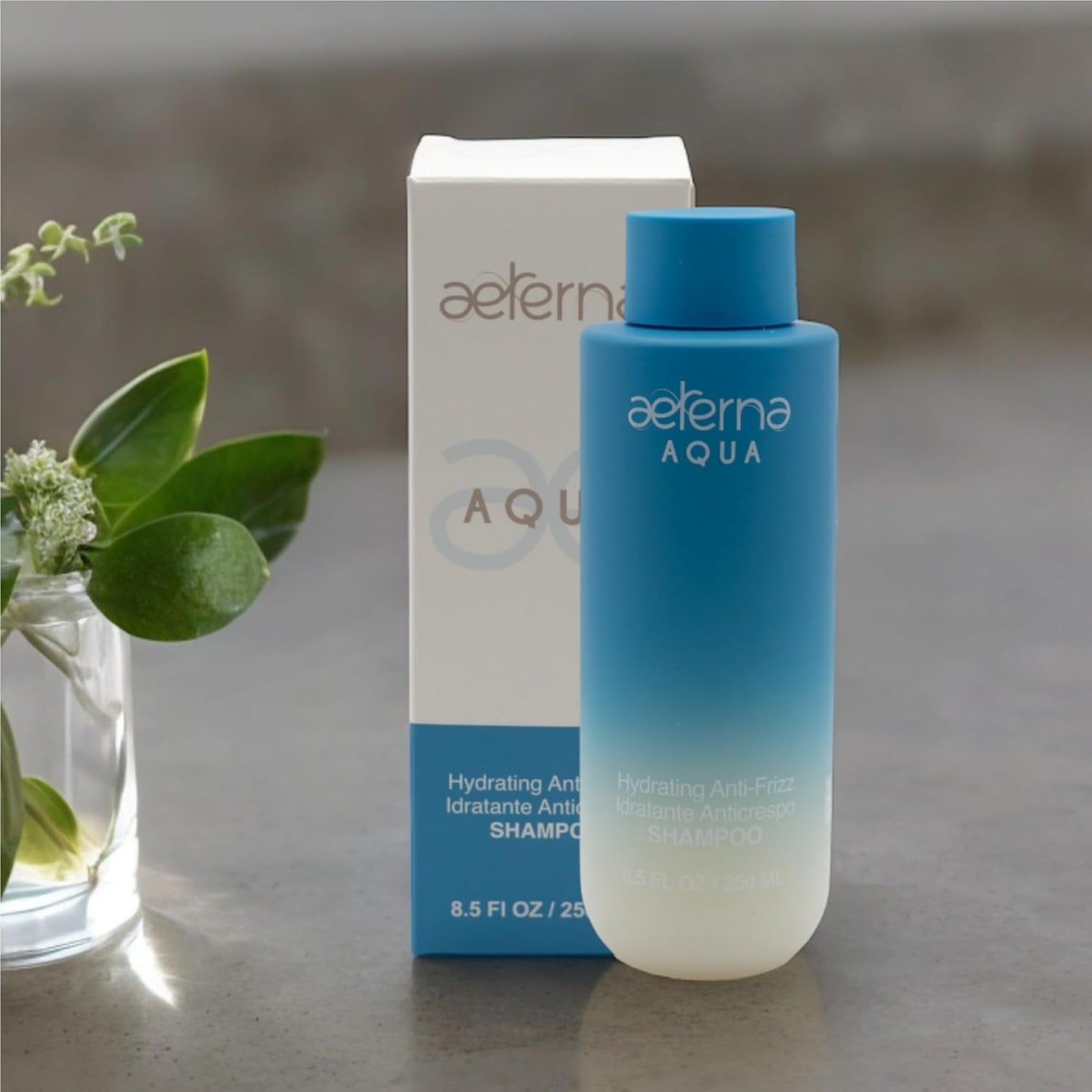 Aeterna AQUA Shampoo & Conditioner Set - Hydrating Anti-Frizz Hair Care with Almond & Aloe Vera | For All Hair Types
