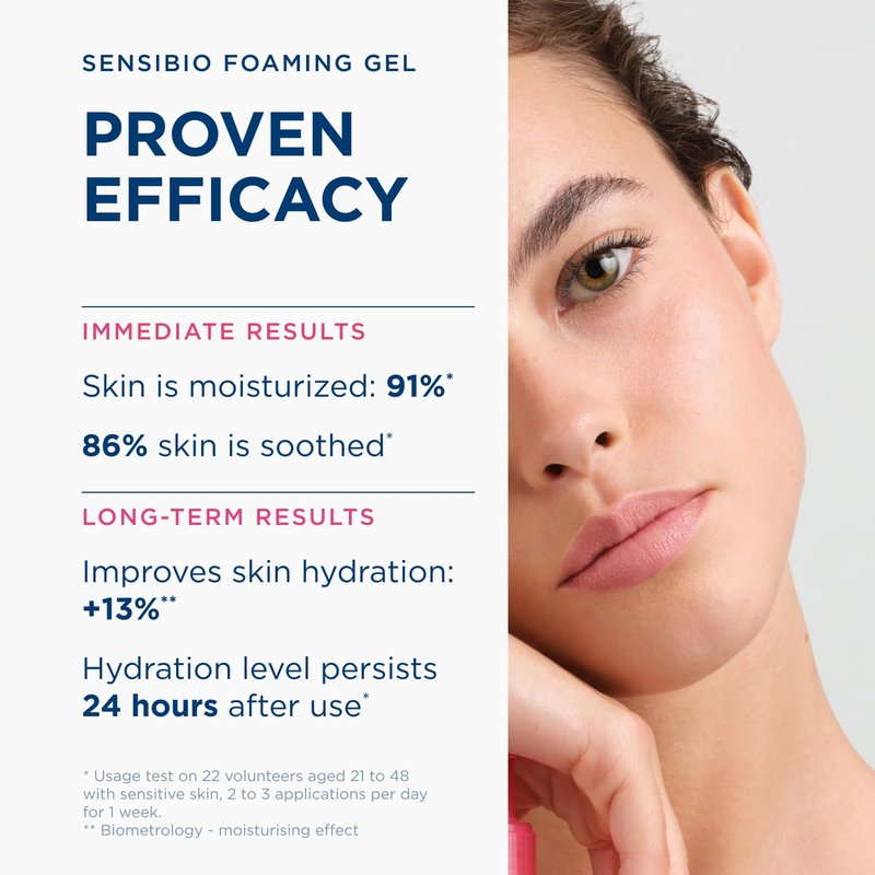 Bioderma Sensibio Foaming Gel Gentle Face Cleanser, Cleansing and Makeup Removing Refreshing Feeling for Sensitive Skin, Unscented, 16.9 Fl Oz