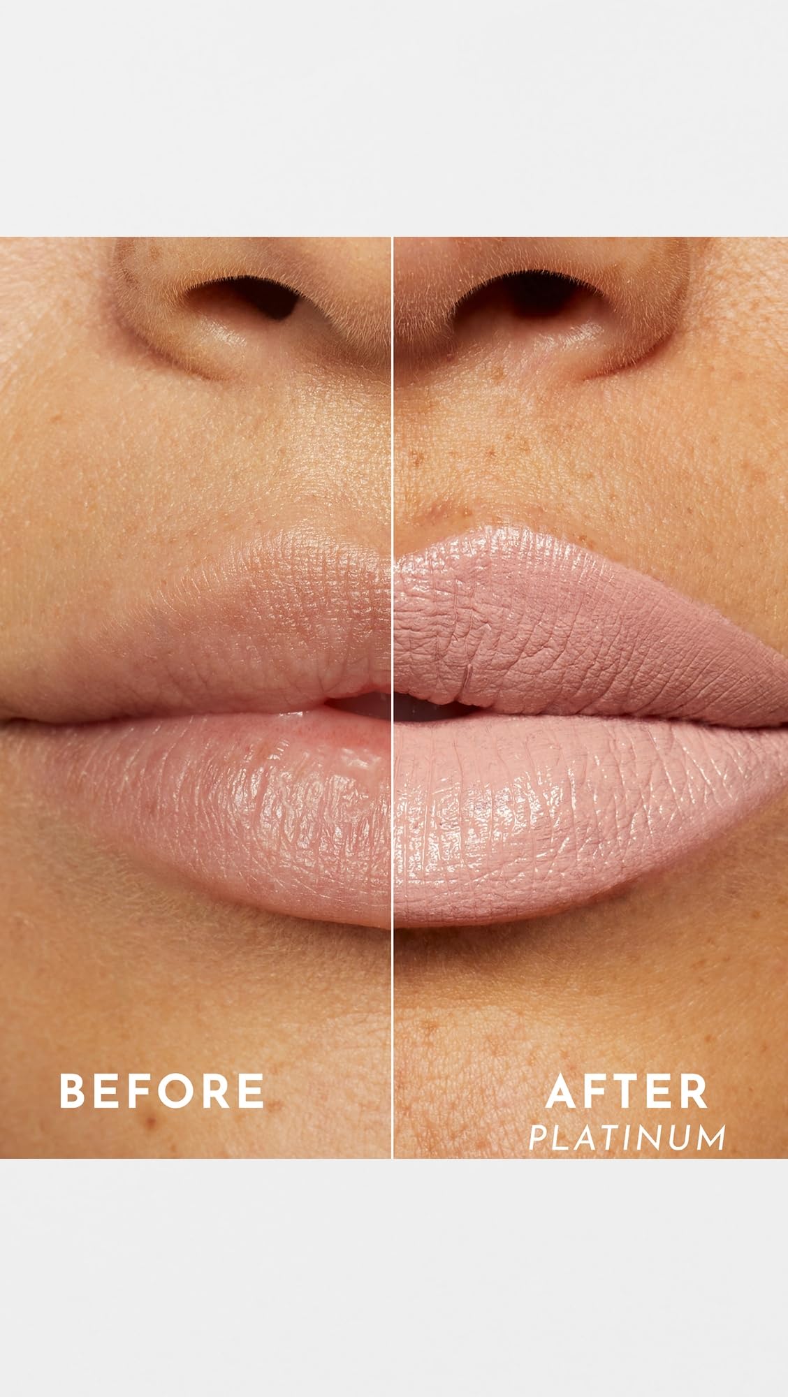 Lawless Women's Forget the Filler Lip-Plumping Line-Smoothing Satin Cream Lipstick, Platinum, 0.1 Ounce