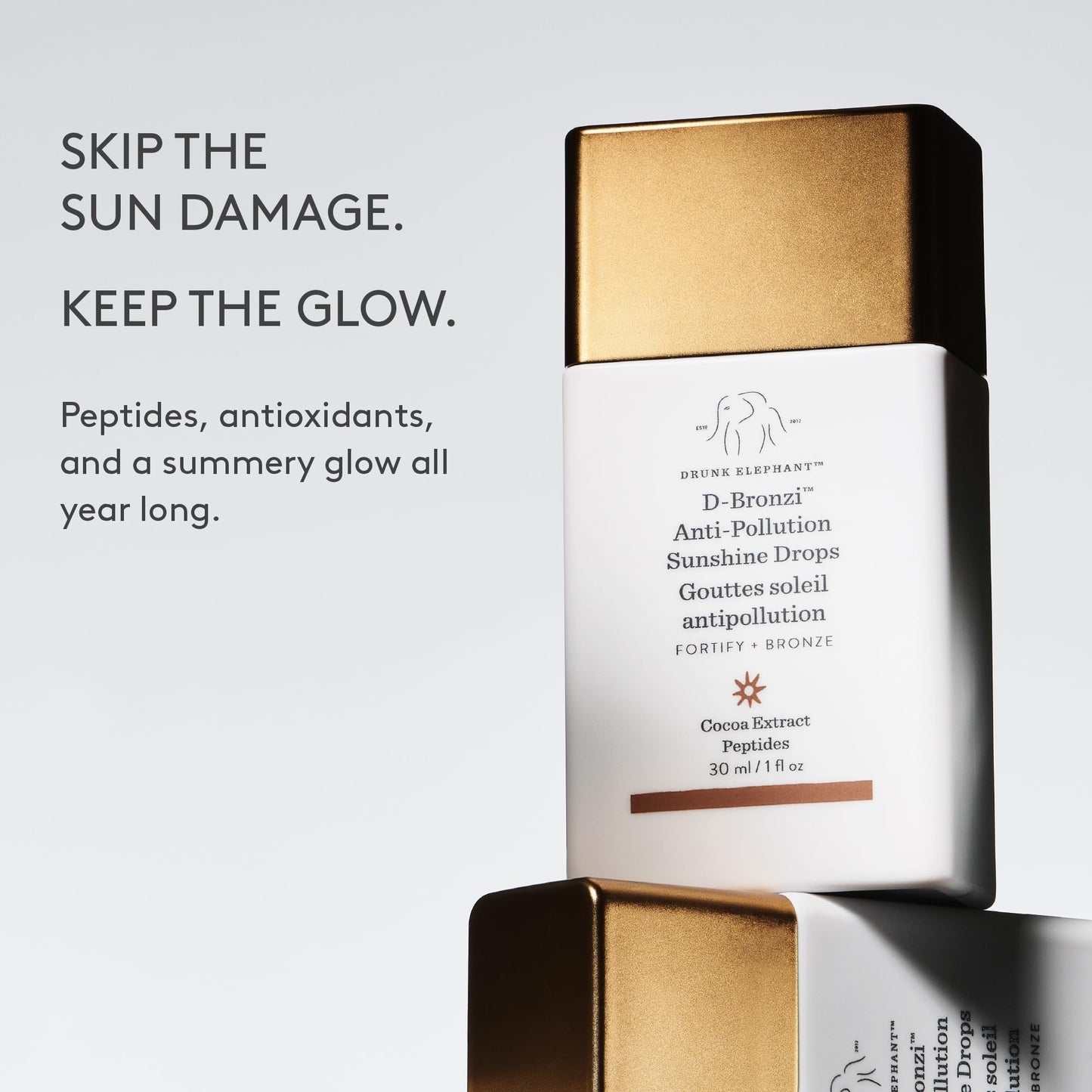 Drunk Elephant D-Bronzi Sunshine Drops - 30 ml/1 fl oz - Bronzing Color Serum Drops - Clean Clinical Skincare - Cruelty-Free - Dermatologist-Tested - Free of Essential Oils, Silicones, and Fragrance