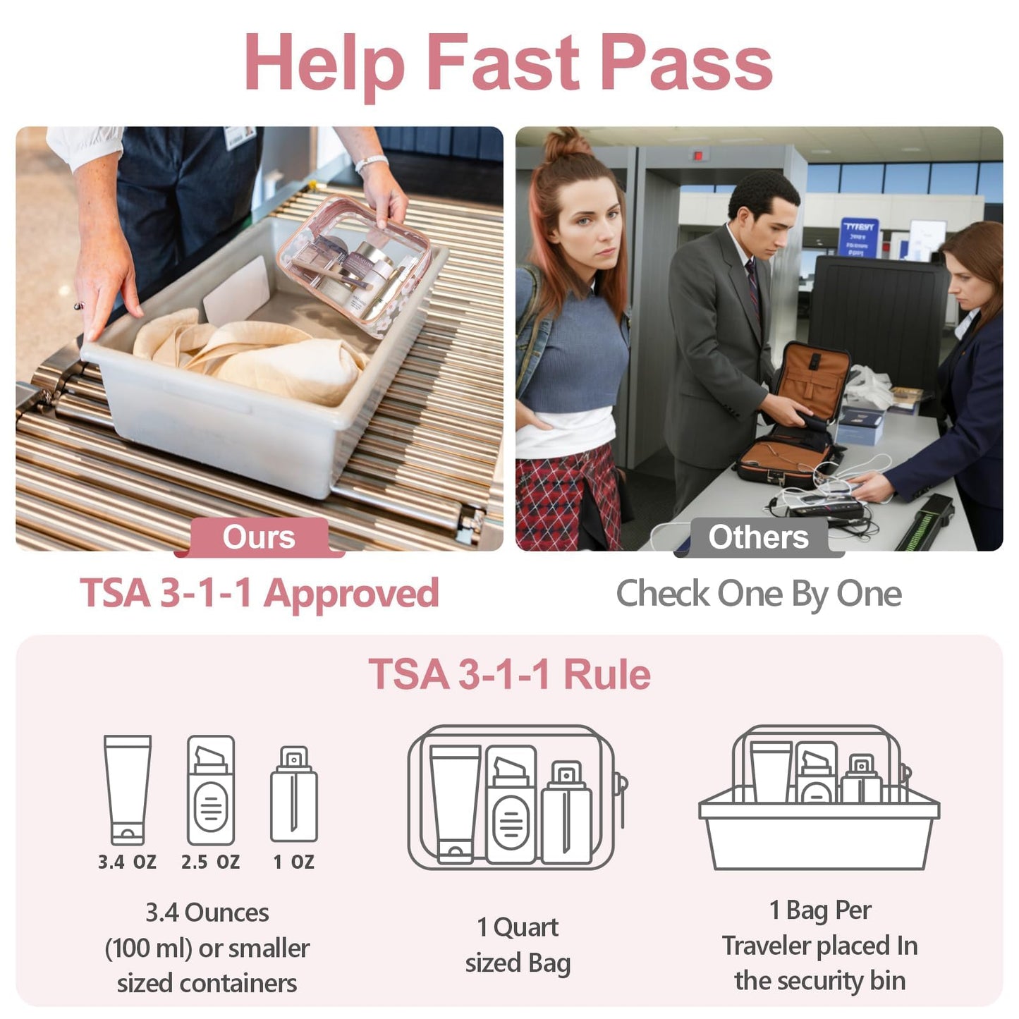 PACKISM Hanging Travel Toiletry Bag and TSA Approved Clear Bag, Bundle Sales