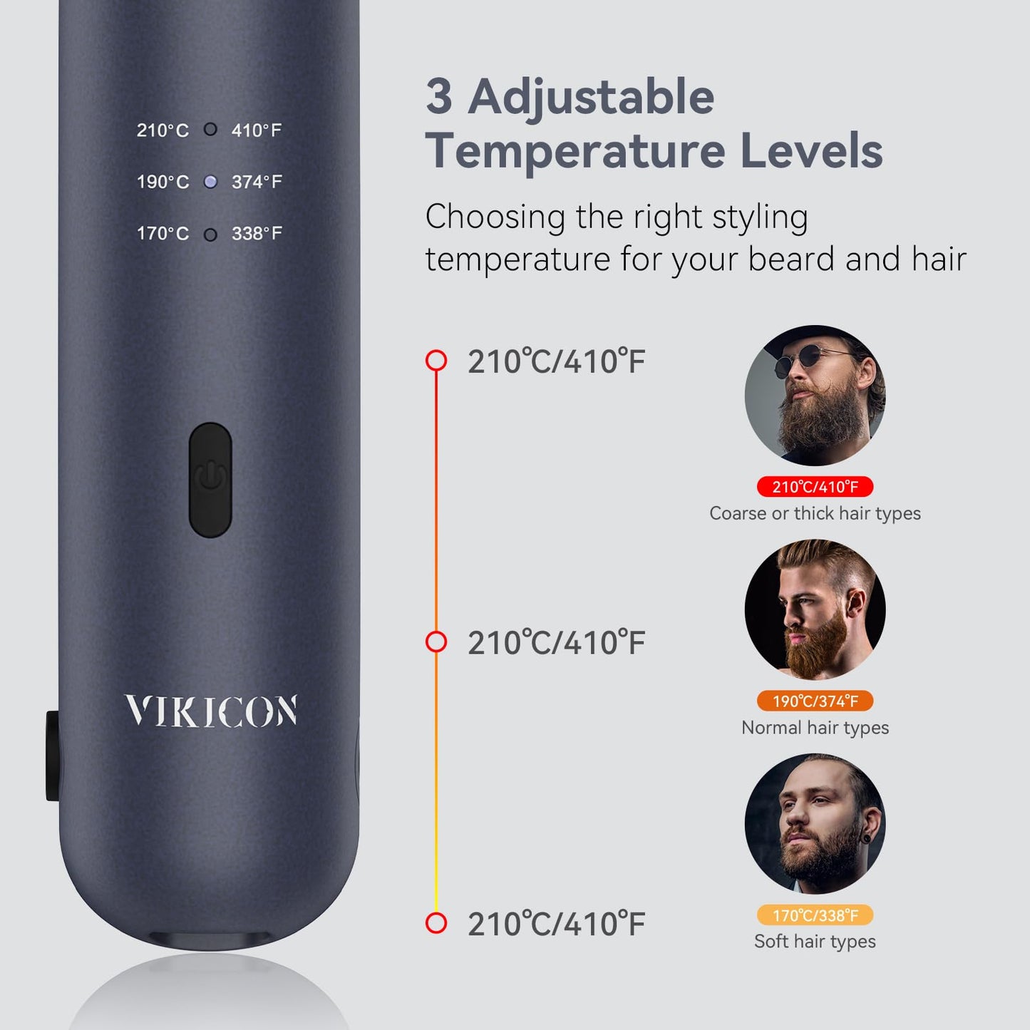 VIKICON Cordless Mini Hair Straightener