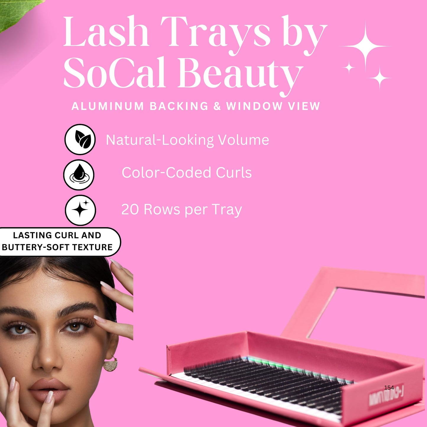 .07 Single Length Lash Trays by Socal Beauty – Faux Mink Eyelash Extensions, 20 Rows Per Tray, Color-Coded Curls (M, L+, C, CC, D from 4mm To 15mm), Aluminum Backing – Salon Quality Mink Eyelashes