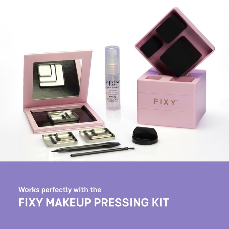 FIXY Ultimate Makeup Refill Kit: Includes 30 Square Empty Magnetic Pans & a Powder Binder Spray | Repurpose your Eyeshadow, Blush, Bronzer, Highlighter & More | Vegan & Cruelty-Free