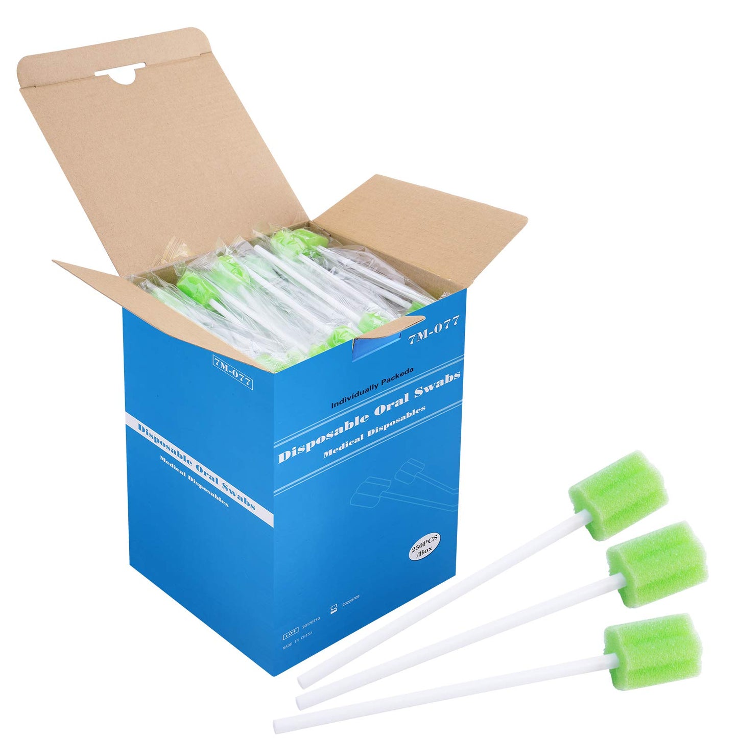 250PCS Disposable Oral Swabs,Sterile Dental Sponge for Mouth & Gum Cleaning