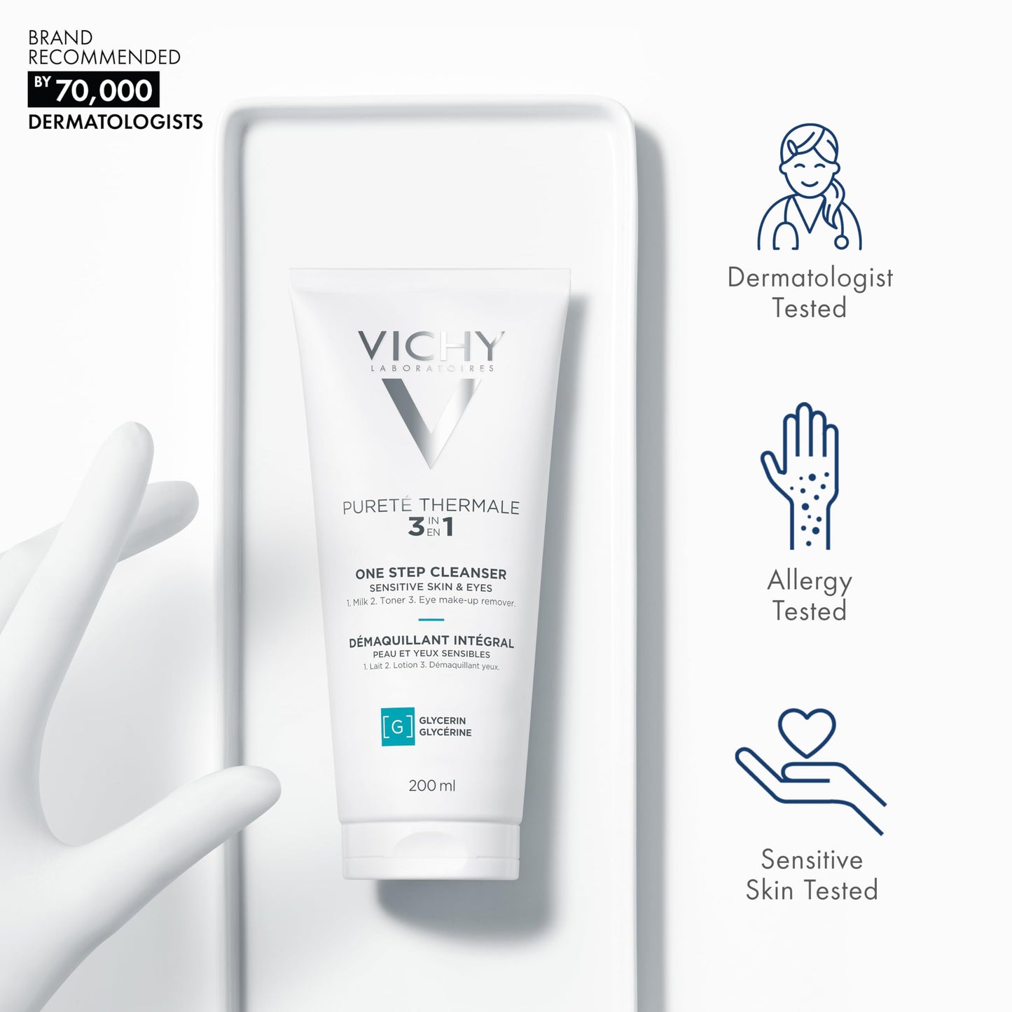 Vichy Pureté Thermale One Step Cleanser for Sensitive Skin.