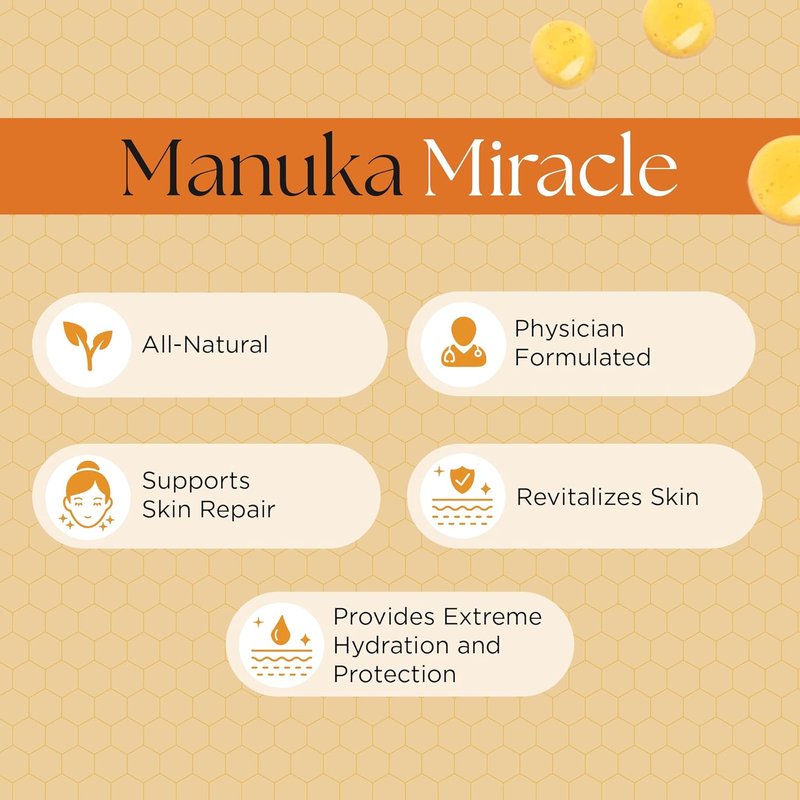 Manuka Miracle - Natural Manuka Honey Lotion for Smooth, Radiant Skin | Physician-Formulated Cream