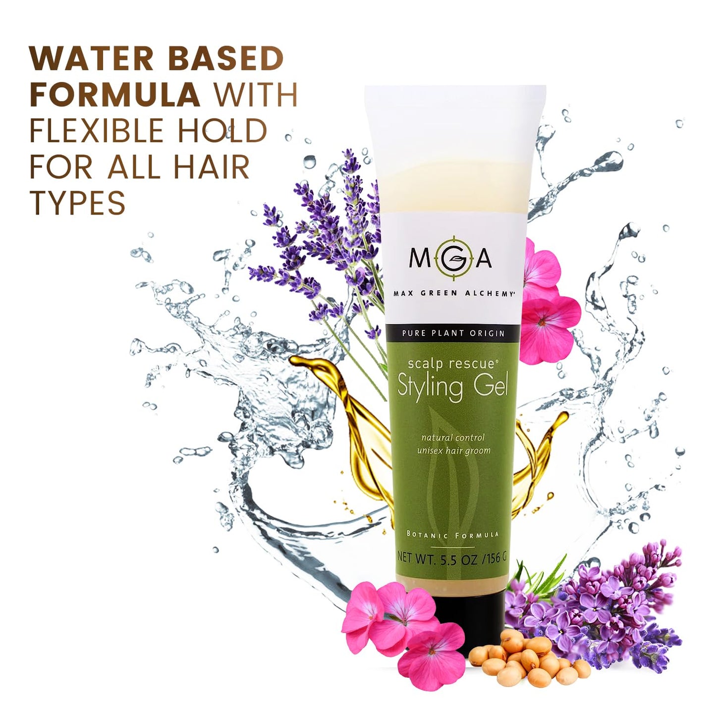 Scalp Rescue Styling Gel, Organic Unisex Formula Controls Frizz and Fly Away Hair, Curly Hair Community Favorite Gives Flexible Natural Hold, Fights Humidity, Alcohol Free & Water Based