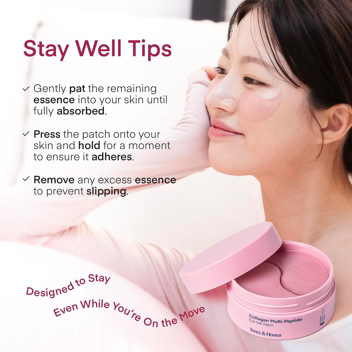 Peptide Collagen Under Eye Patches - 60 Hydrogel Masks for Puffy Eyes, Dark Circles & Wrinkles | Anti-Aging Eye Gel Pads