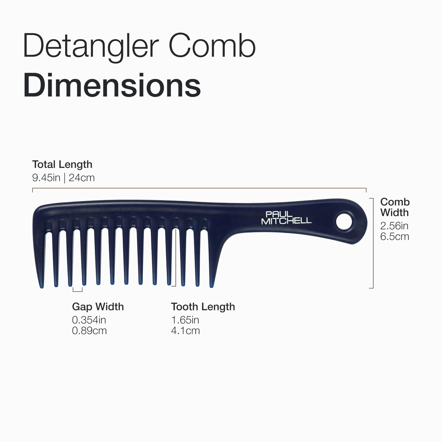 Paul Mitchell Detangler Comb, Wide Tooth Comb Detangles Wet or Dry Hair, Night Sky Blue