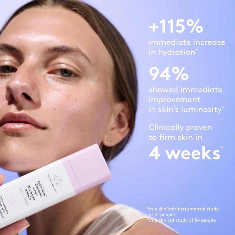 Drunk Elephant Amino Rain Glasswater Serum - Hydrating Skincare | 30 ml - Cruelty-Free, Fragrance-Free
